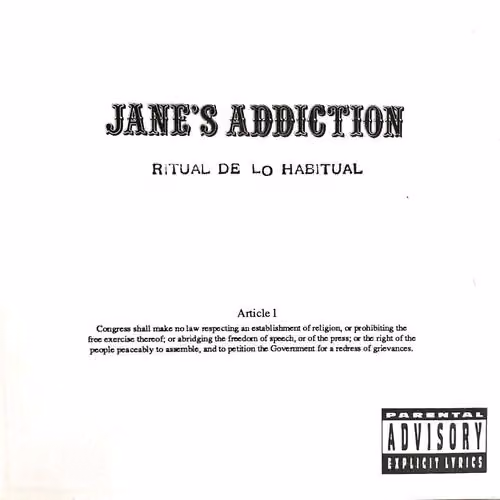 Ritual de lo Habitual album cover - Jane's Addiction